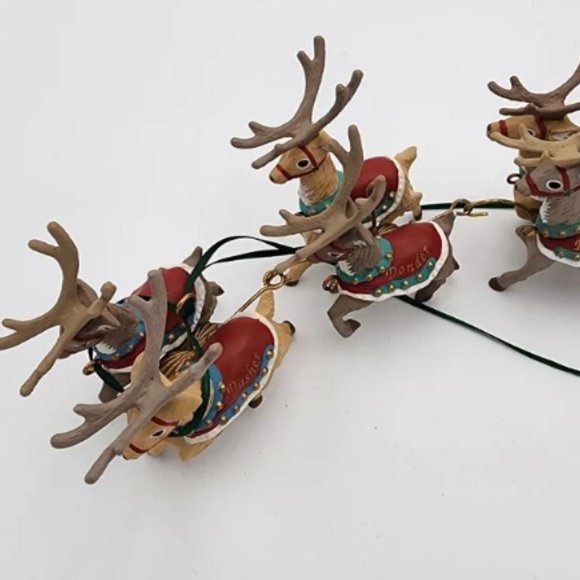 Santa and His Reindeer Collection Hallmark Ornaments - Picture 6 of 14